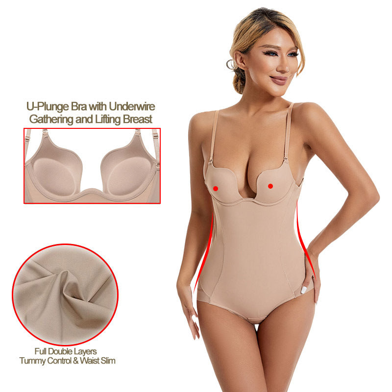 Adjustable U-Back Shapewear with Tummy Control