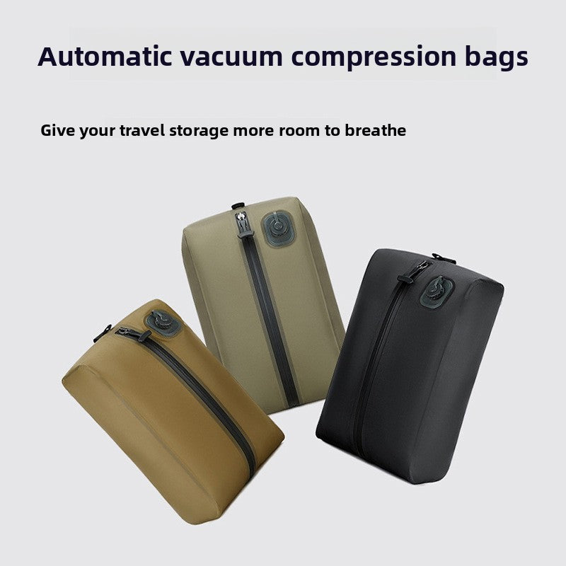 Automatic suction vacuum compression bag travel storage backpack waterproof