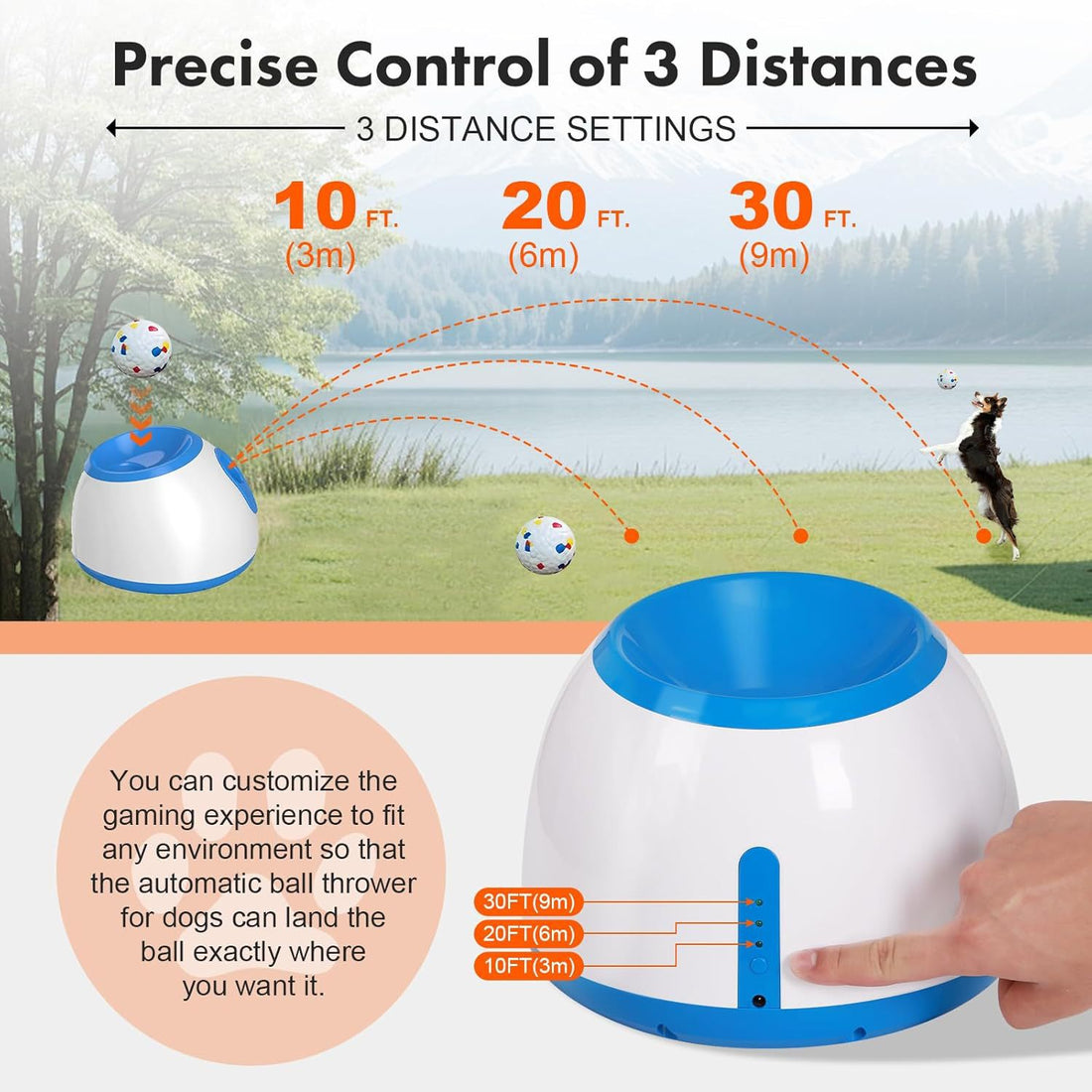 Adjustable Automatic Dog Ball Launcher Toy