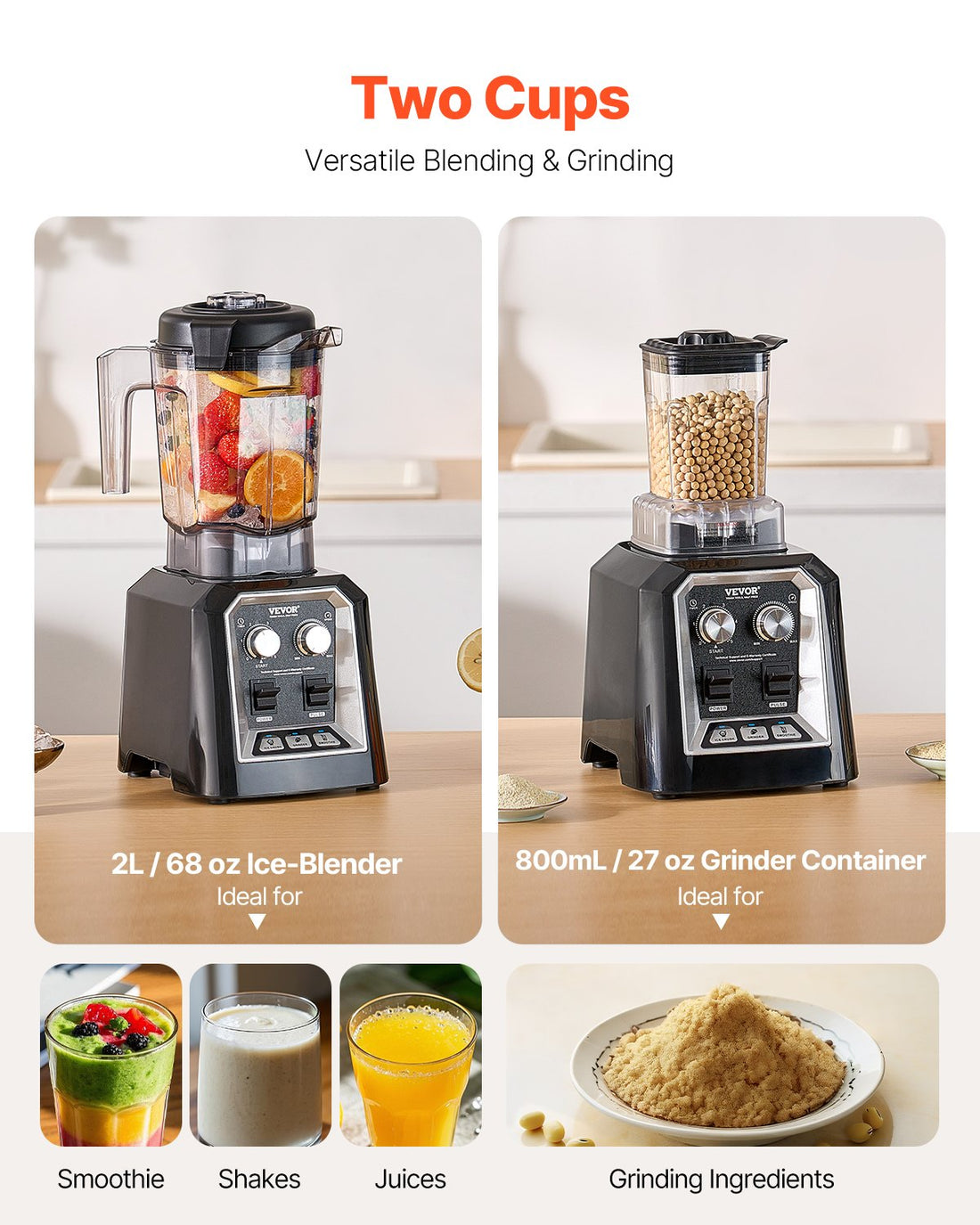 1400W high-speed blender blending a smoothie
