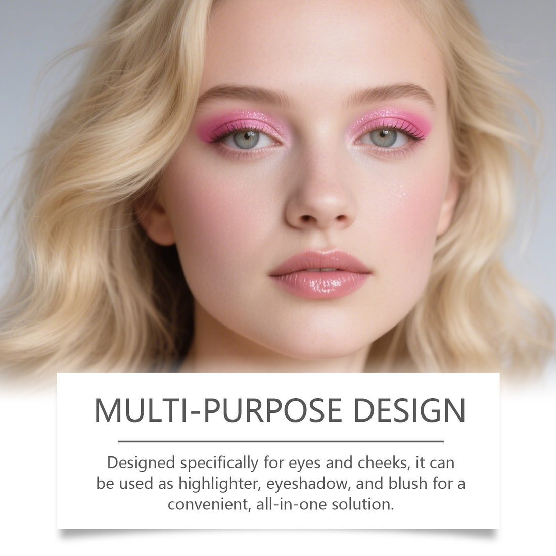 High-Gloss Eyeshadow and Blush Palette with Diamond Finish