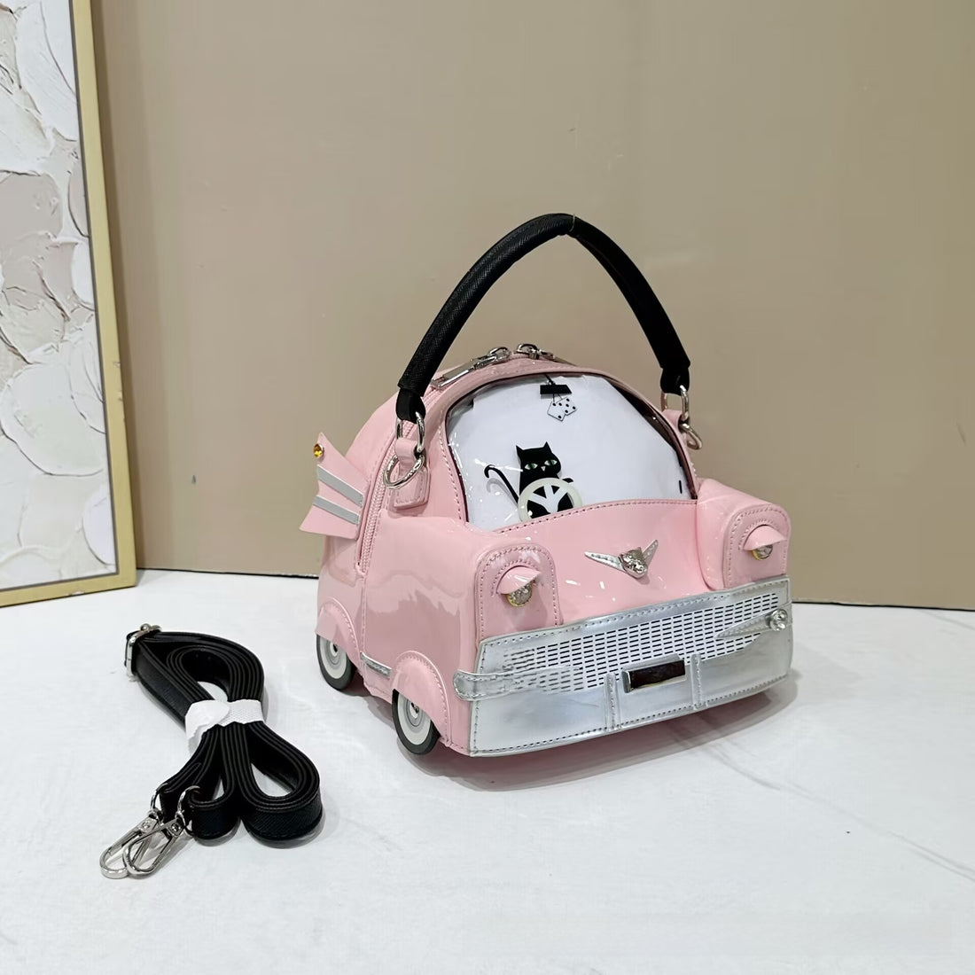 Creative 3D Car Shape PU Handbag Crossbody Bag for Women