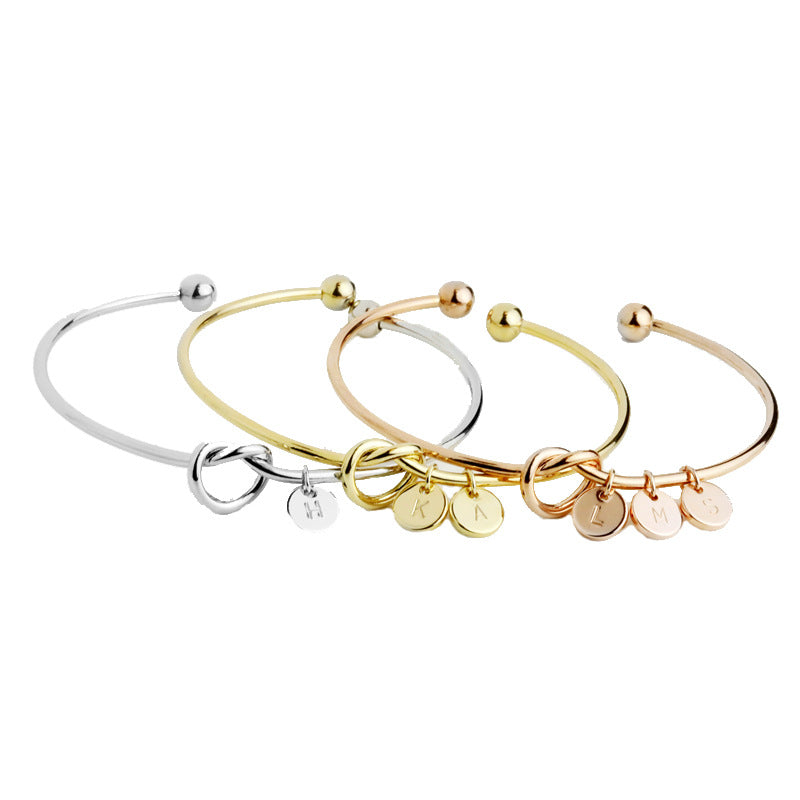 Knot Bracelet, Heart Knot Bracelet, Letter Bracelet - Image 56