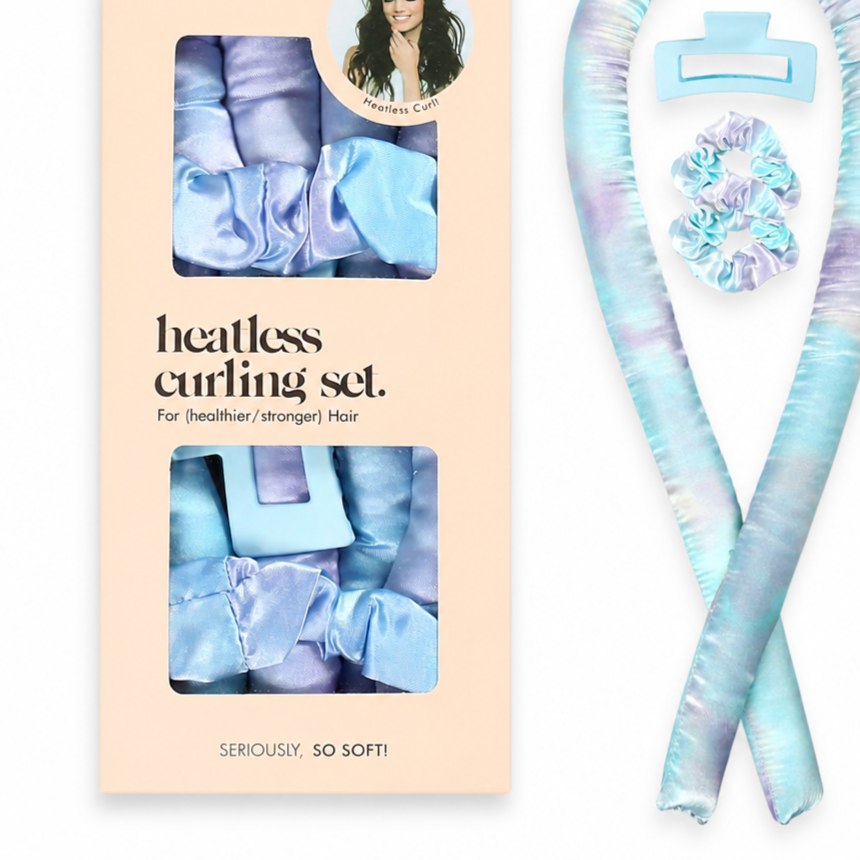 Curling iron satin heatless curling iron set