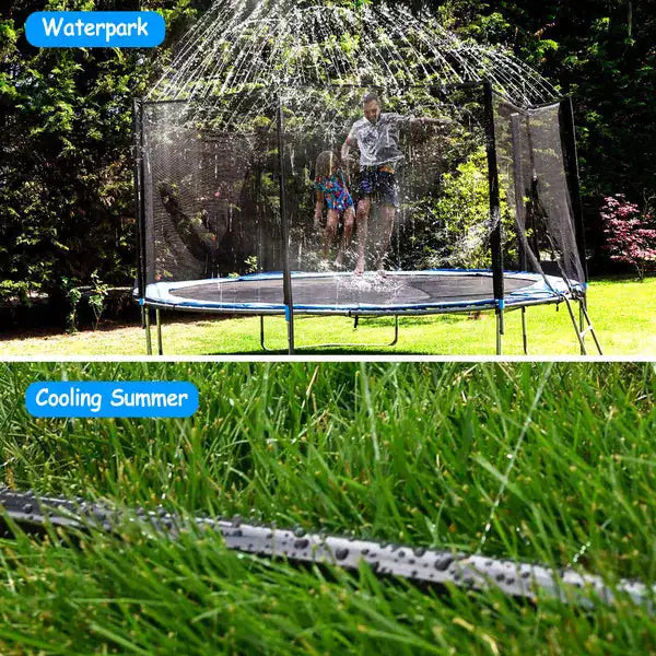 Backyard trampoline water park for children