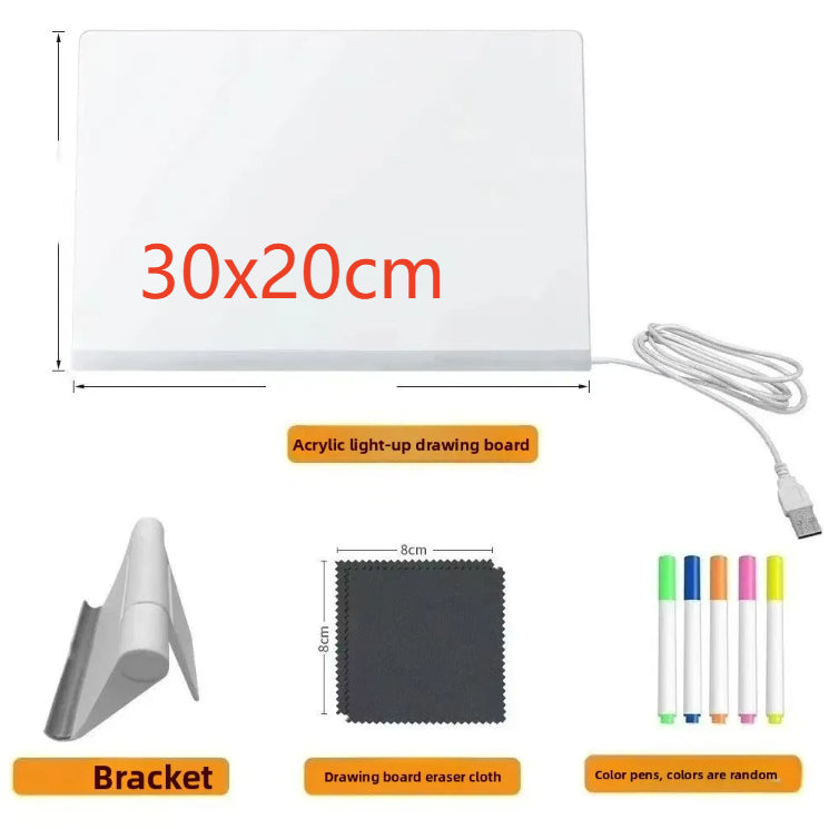DIY luminous drawing board stall - transparent type