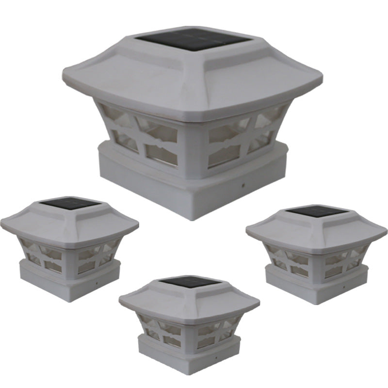 Outdoor Solar Column Light with Dual Color illumination