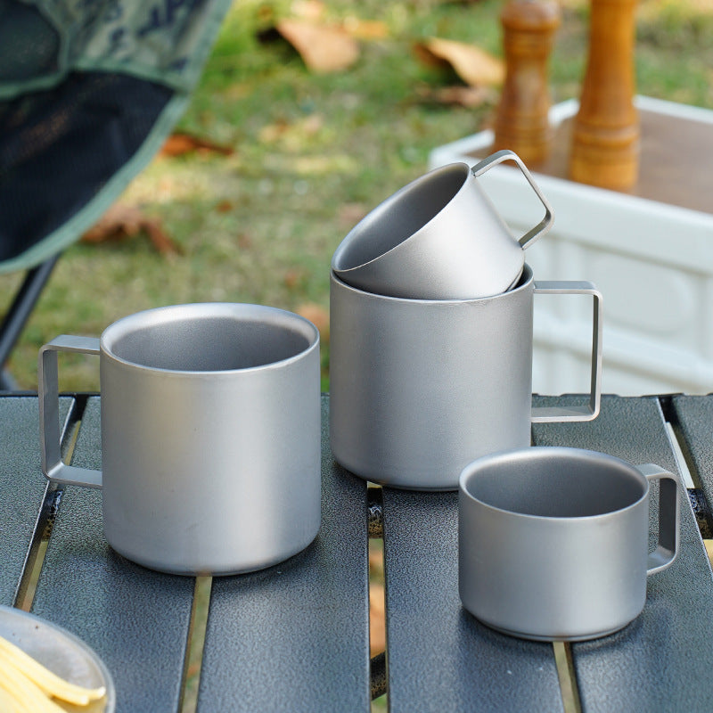 Pure Titanium Double Layer Coffee Cup