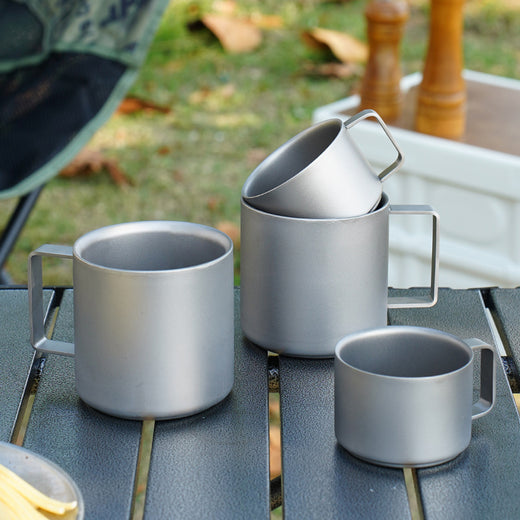 Pure Titanium Double Layer Coffee Cup