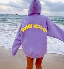 Printed Hoodie Sweater Hoodie Coat American Vintage Long Sleeve Sweater