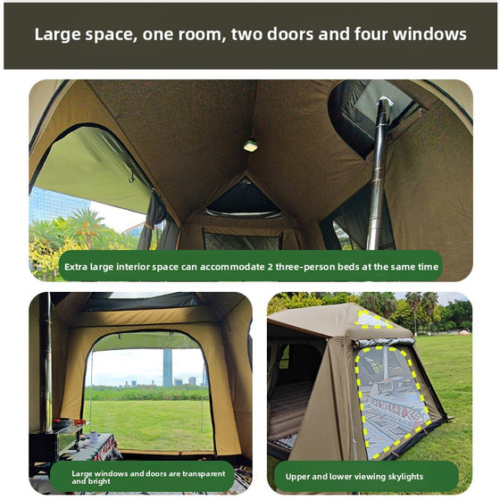 Automatic Quick-Open Camping Tent with Chimney Ventilation Camping Shelter & Sleep product image 3