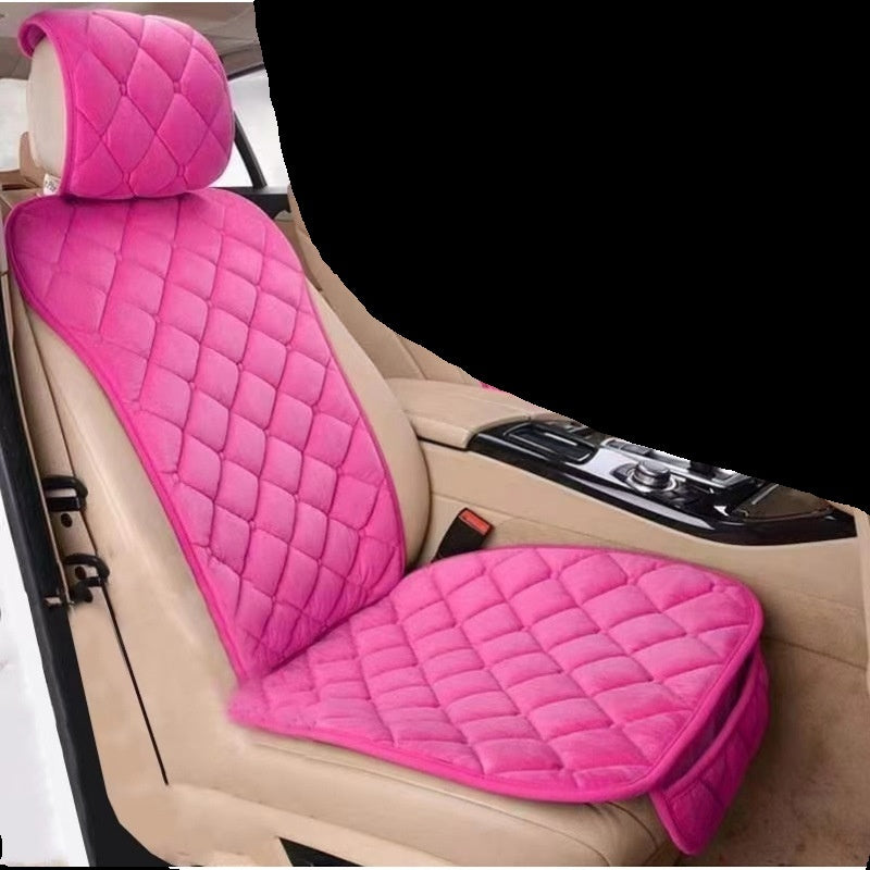 Winter Car Plush Seat Cushion with Lumbar Support