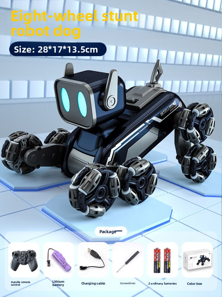 Gesture control stunt car, single-control black blue robotic dog, 1 battery