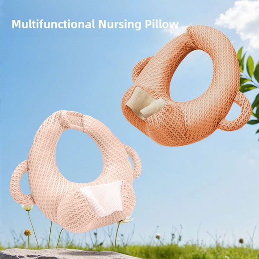Portable anti-spitting-up baby bottle-feeding pillow for infants
