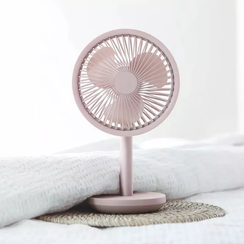 Youpin SOLOVE 5W USB Desktop Table Fan 4000Mah USB Rechargeable 3 Modes Wind Speed Cooling Oscillating Black Fan 3Colors