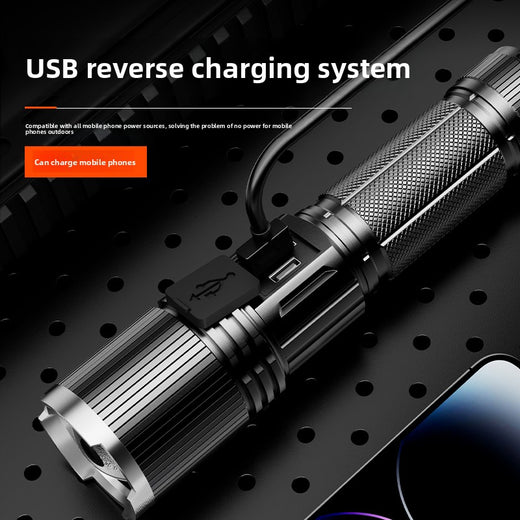 Rechargeable LED Flashlight with LCD Display
