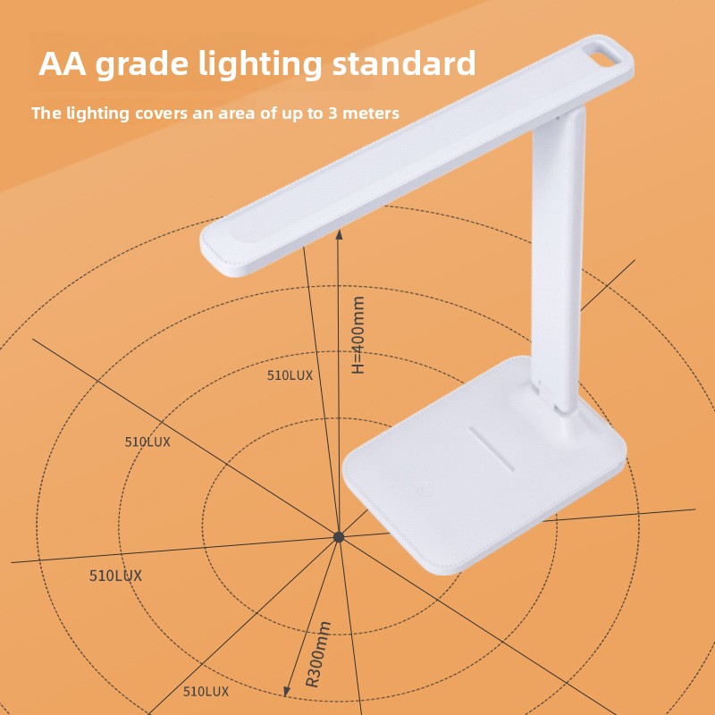 Foldable desk lamp with LED lighting