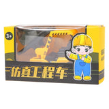 Miniature toy of a reversing engineering vehicle
