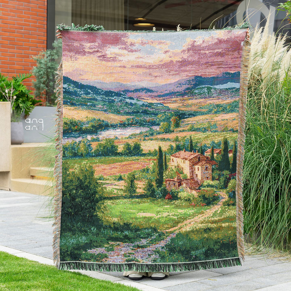 Jacquard Camping Blanket Sofa Throw
