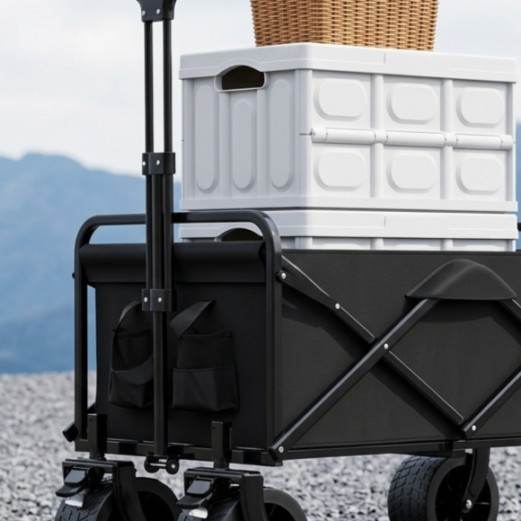 Folding outdoor wagon with steel frame and Oxford fabric, photo 2