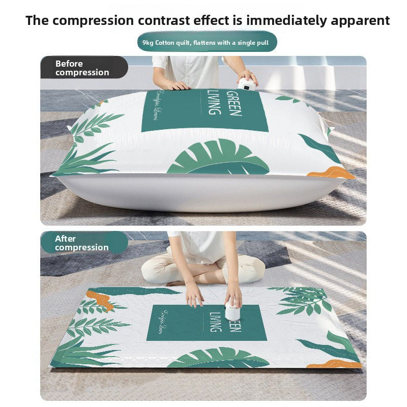 Reusable vacuum compression storage bag