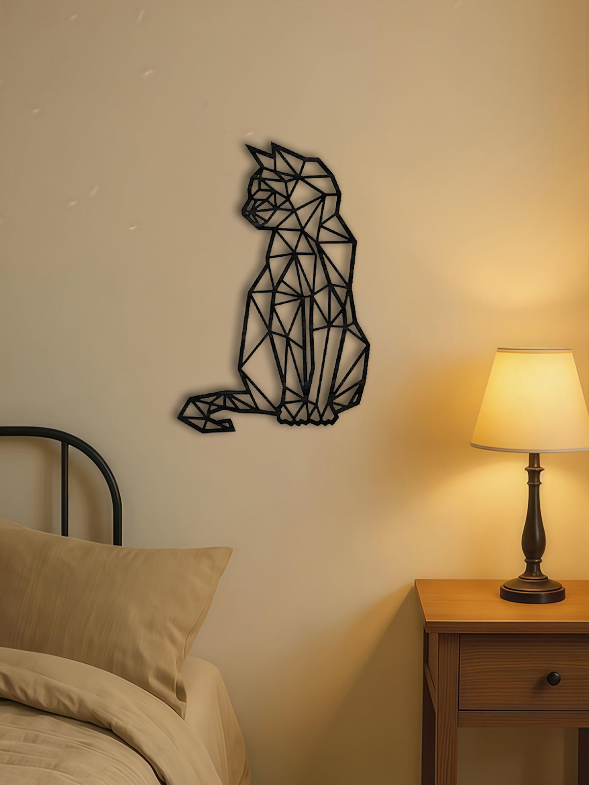 BATH metal sign displayed on an accent wall