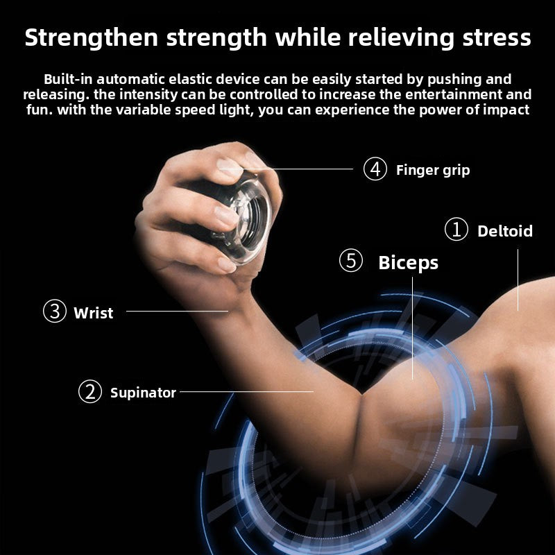 Self Counting Wrist Strength Ball with LED Light