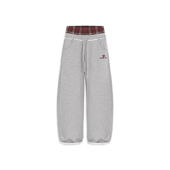 Wide-leg plaid waistband casual pants, photo 5