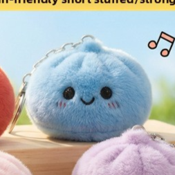 Xiaolongbao Plush Squishy Keychain in blue