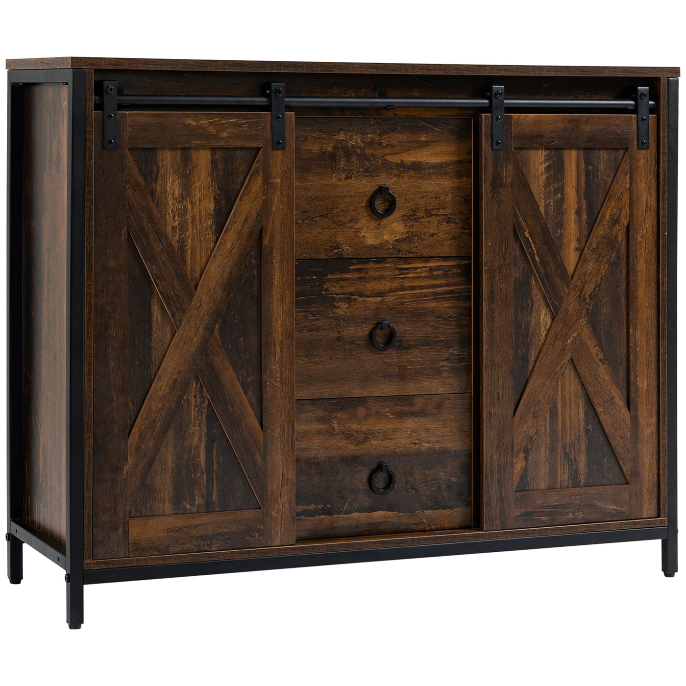 Buffet sideboard cabinet dimensions and side profile