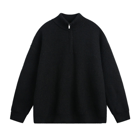 Mens Vertical Stripe Knit Sweater