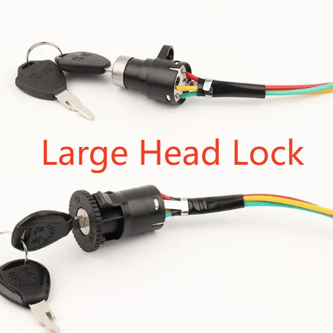 Aluminum Electric Vehicle Power Lock Key Switch with Multiple Key Types
