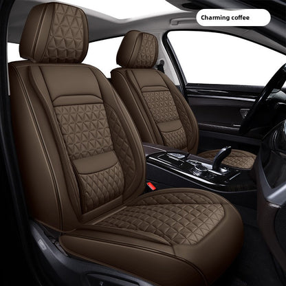 Leather Car Seat Cover with Lumbar Support