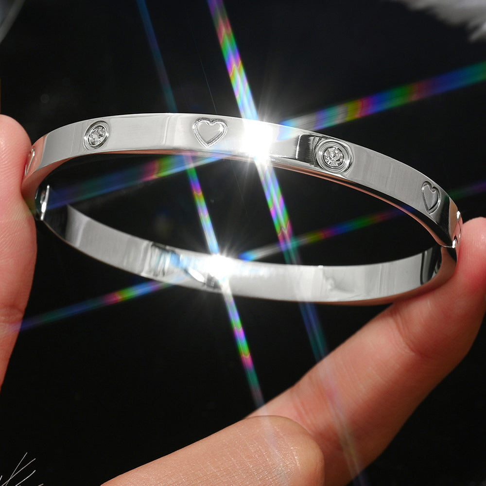 Gold-colored stainless steel bracelet