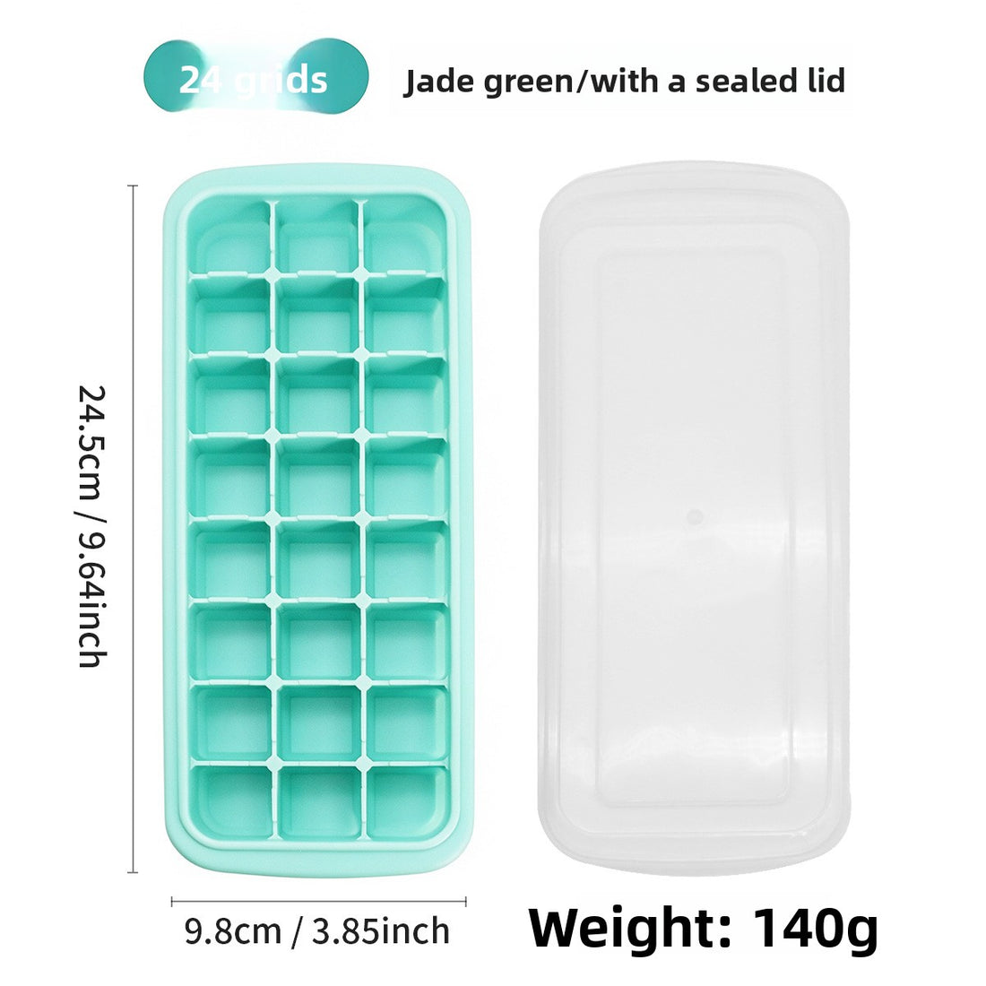 Food Grade Silicone Ice Cube Mold with Lid, Flexible Quick-Freeze Ice Tray, Easy-Release Design