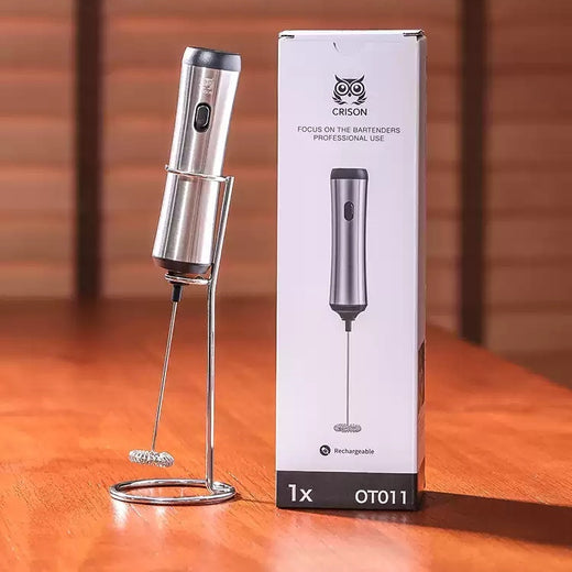 Rechargeable handheld milk frother