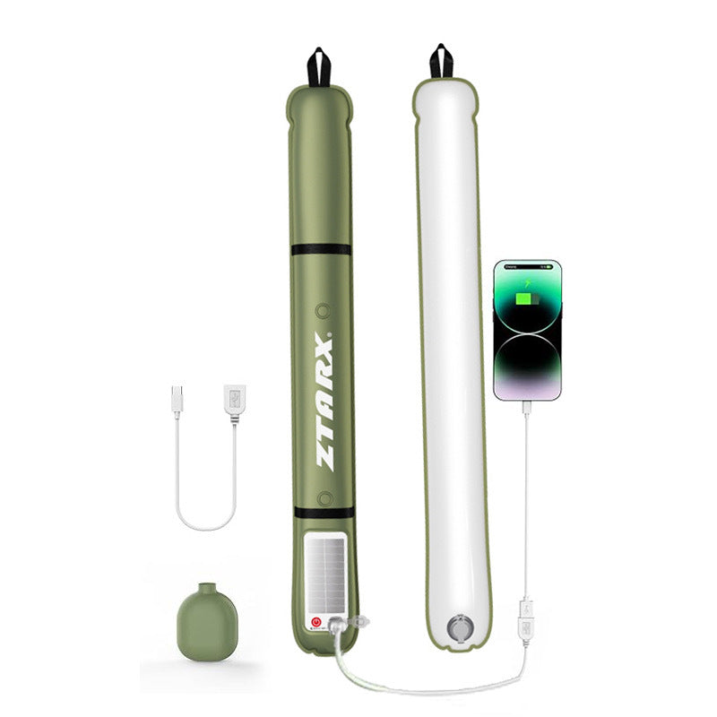 Solar USB Inflatable Camping Light with Magnetic Waterproof Design