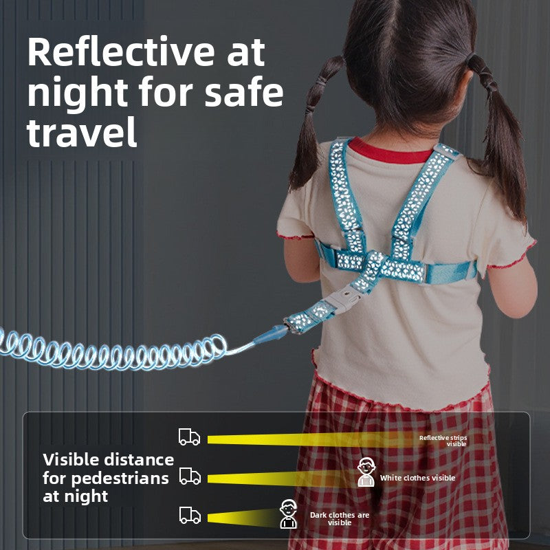 Child anti-disappearance device with a leash