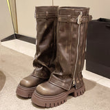 Fleece Lined Retro Riding Boots