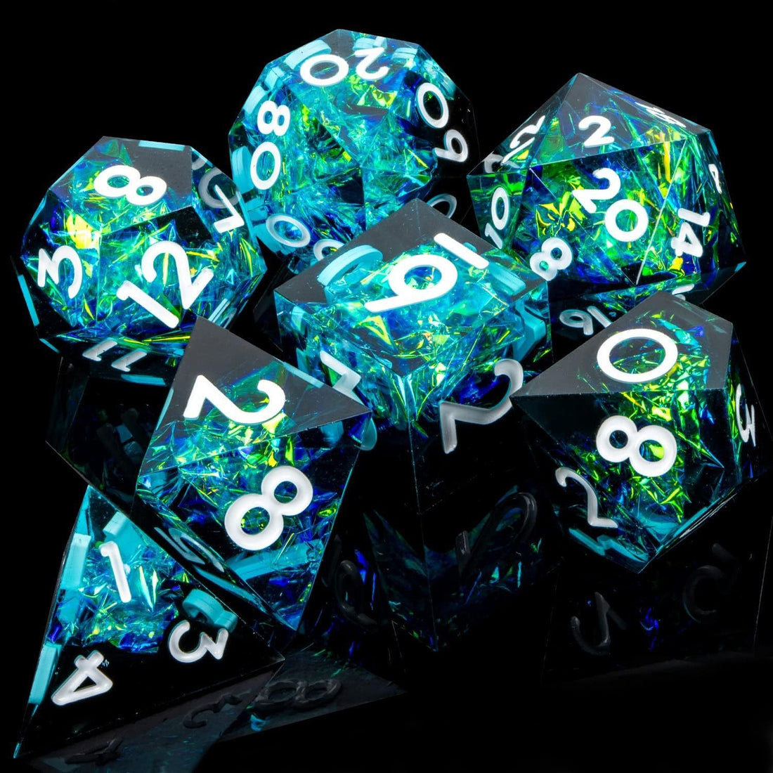 Resin Pointed Dice for Tabletop RPG