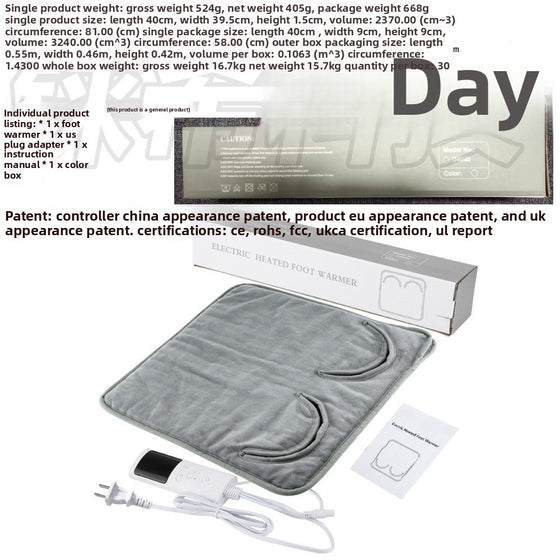 Adjustable Temperature Heating Foot Pad with Timer Health & Wellness product image 5