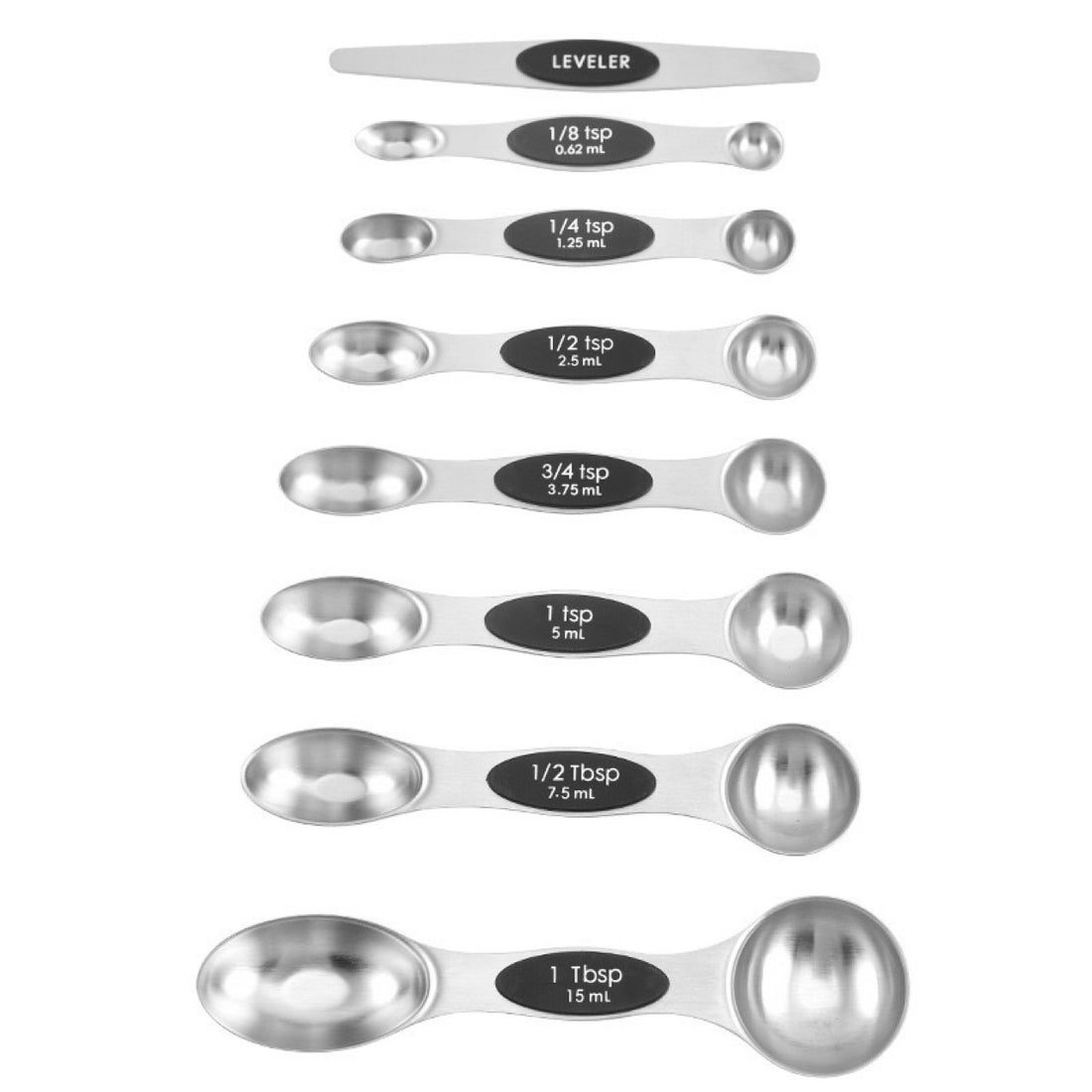 Double Head Measuring Spoon Set with Magnetic Attachment