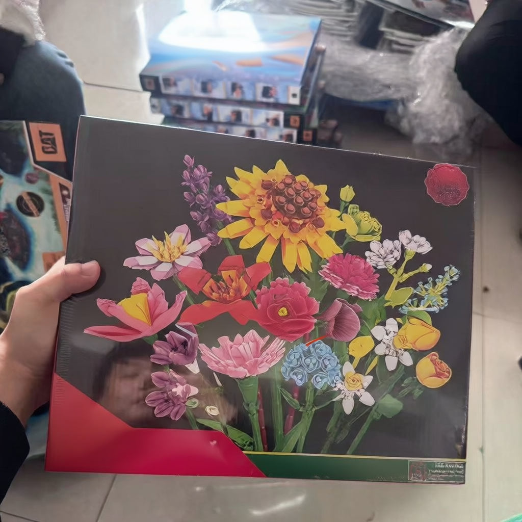 Christmas Flower Bouquet Building Blocks DIY Set product image 1