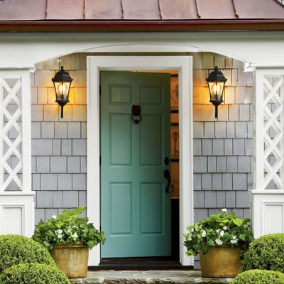 2 Pack Waterproof Retro Outdoor Glass Wall Lights
