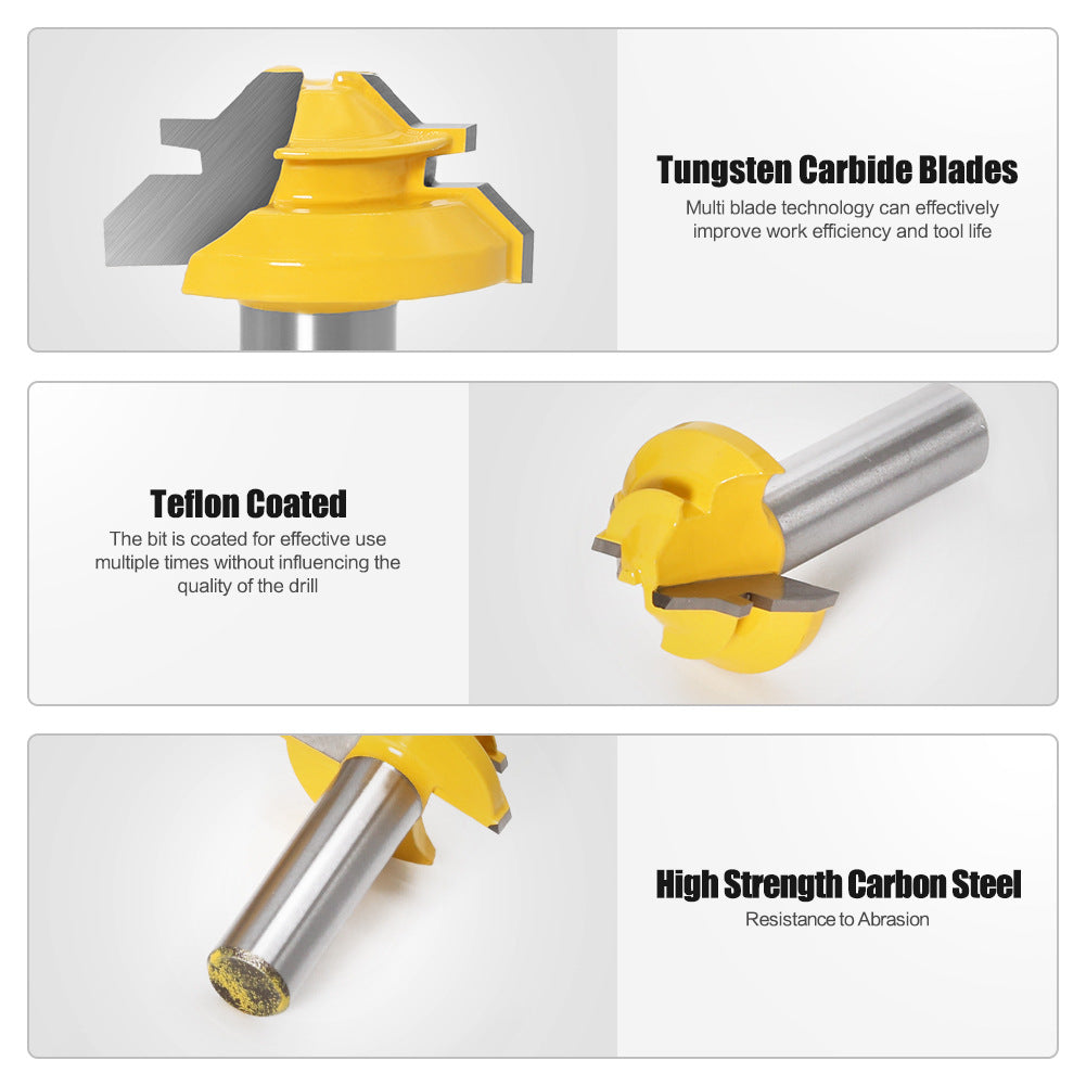 1/2 shank 1/4 shank 45-degree dovetail cutter