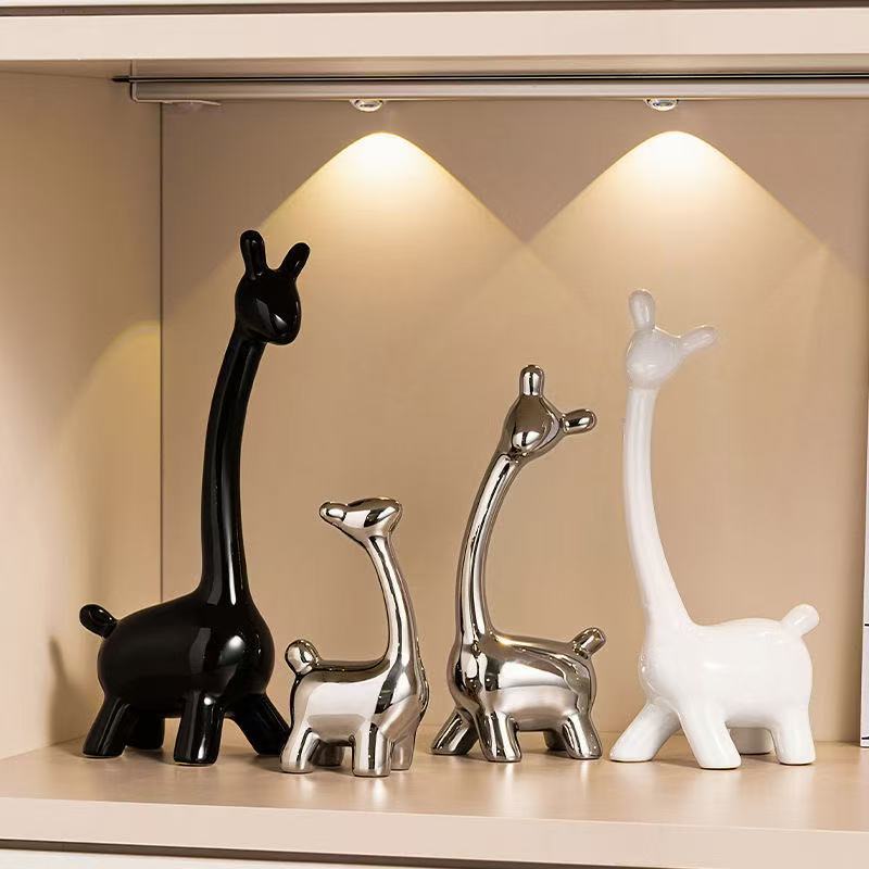 Family of Four Deer Porcelain Home Decor