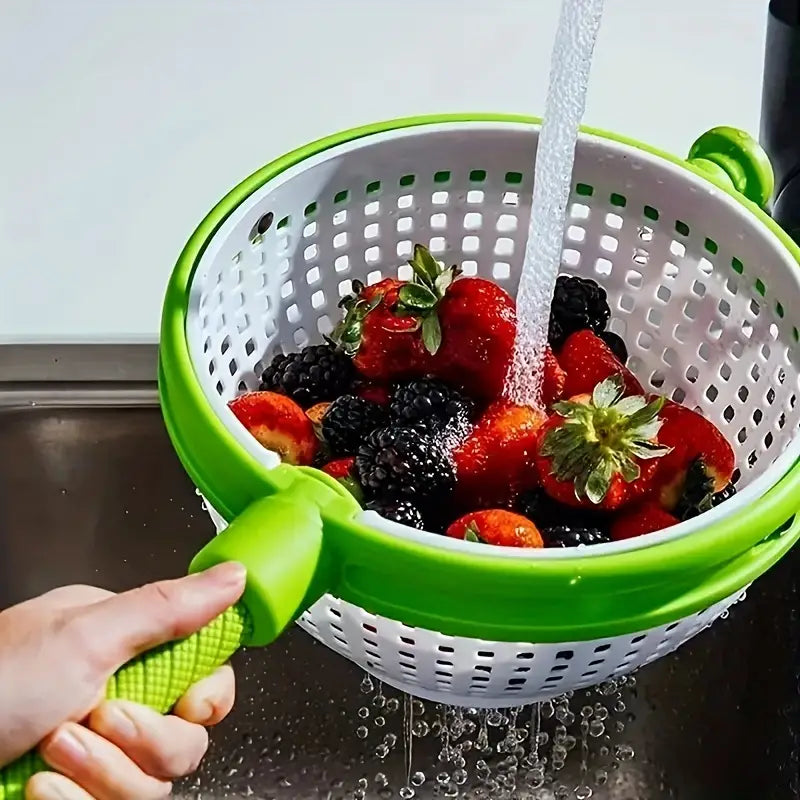Salad Spinner Set with Vegetable Dryer and Colander - Image 6