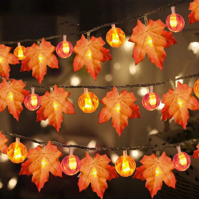 Maple Leaf Pumpkin LED Decorative Light String