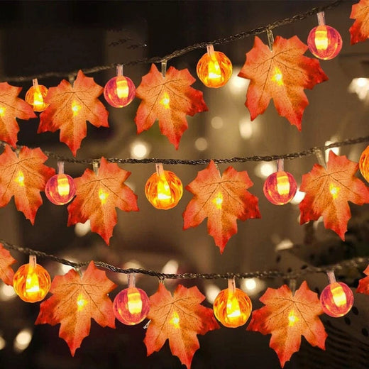 Maple Leaf Pumpkin LED Decorative Light String