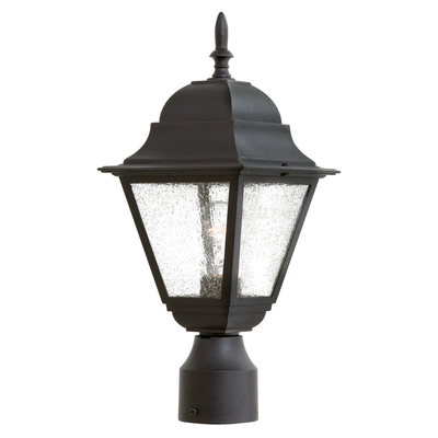 Decorative Hardwire Outdoor Post Light, Black